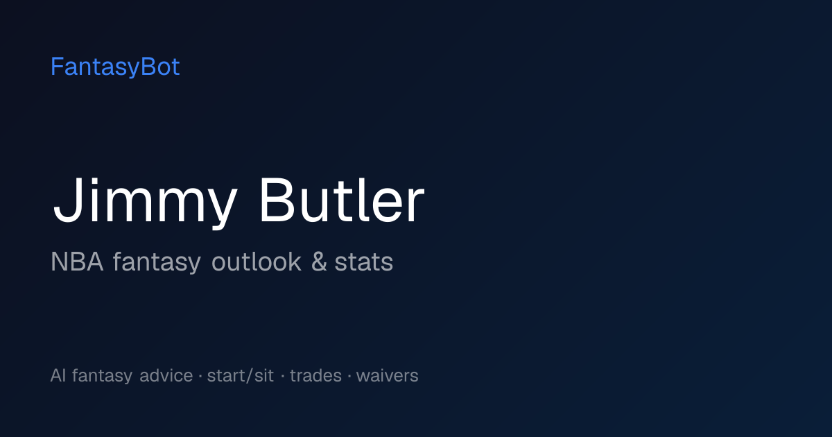 Jimmy Butler Fantasy 2026: Stats & NBA Rankings